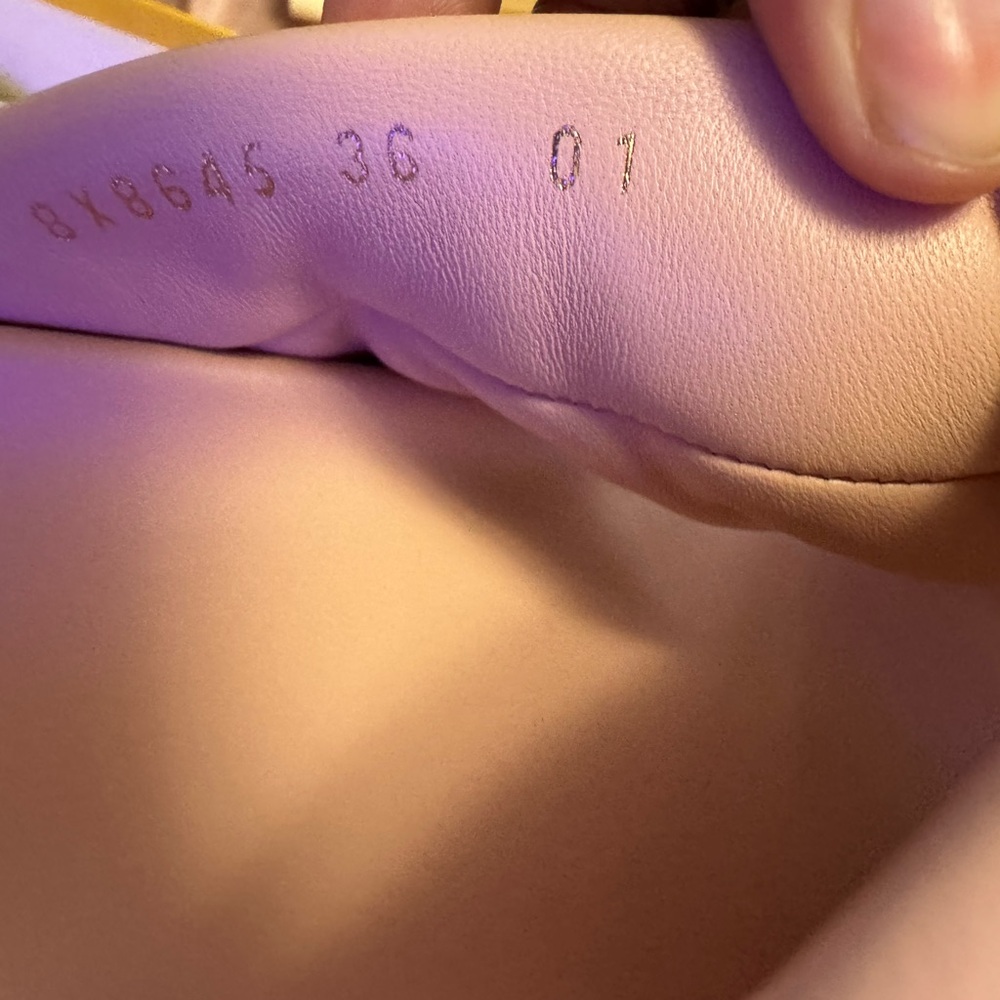 Fendi Blush Pink Knotted Slide Sandals with Gold Accent - Picture 3 of 9